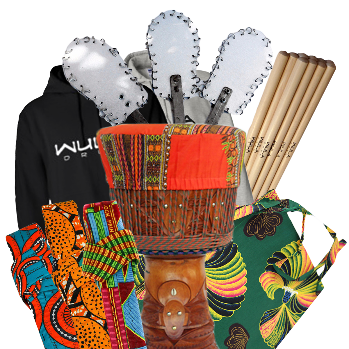 Ghana Kla Kla Shaker Ball Set on cord — Drum Supply House